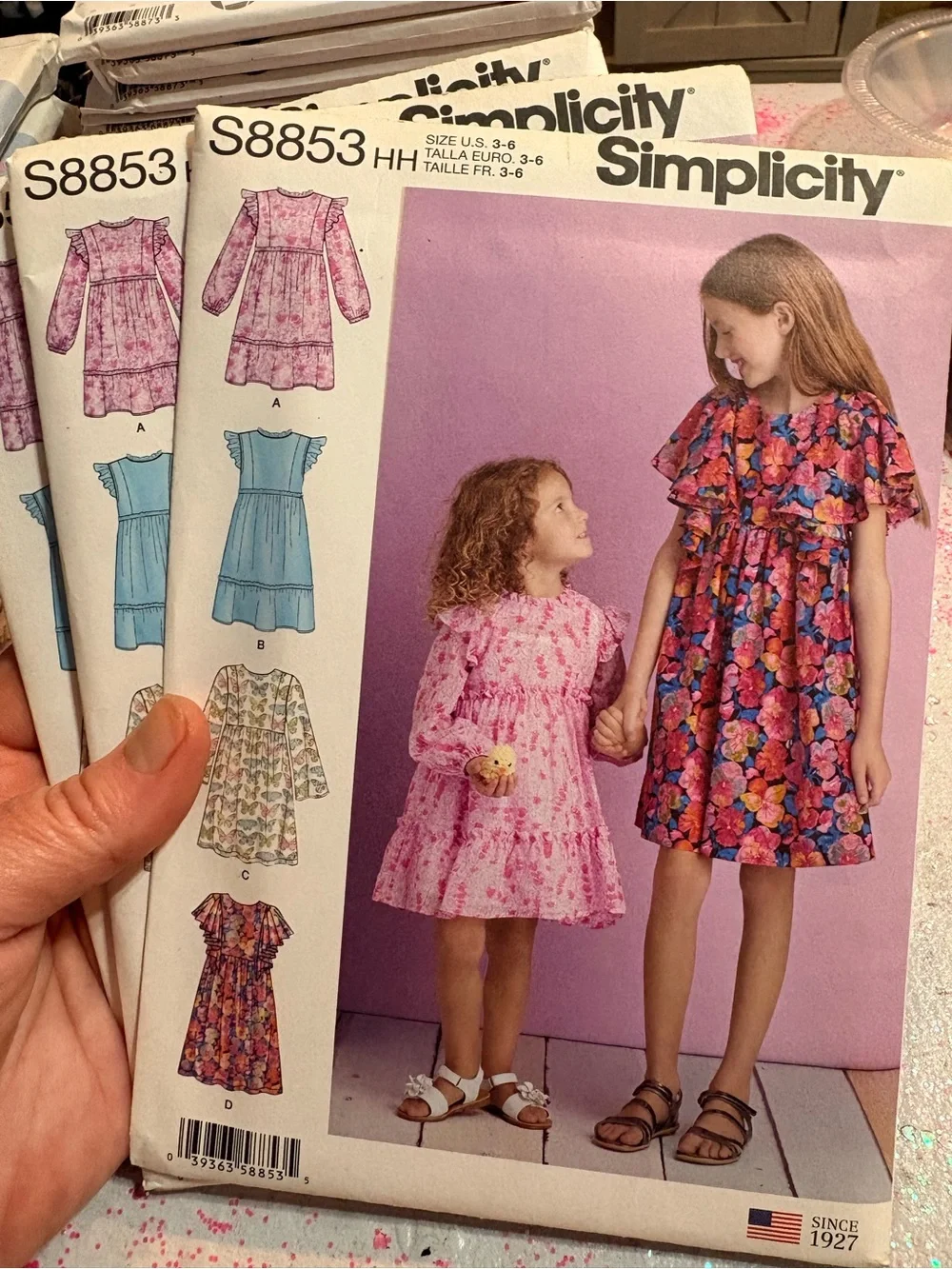 BN UNCUT SIMPLICITY 8853 HH GIRLS DRESS SEWING PATTERNS